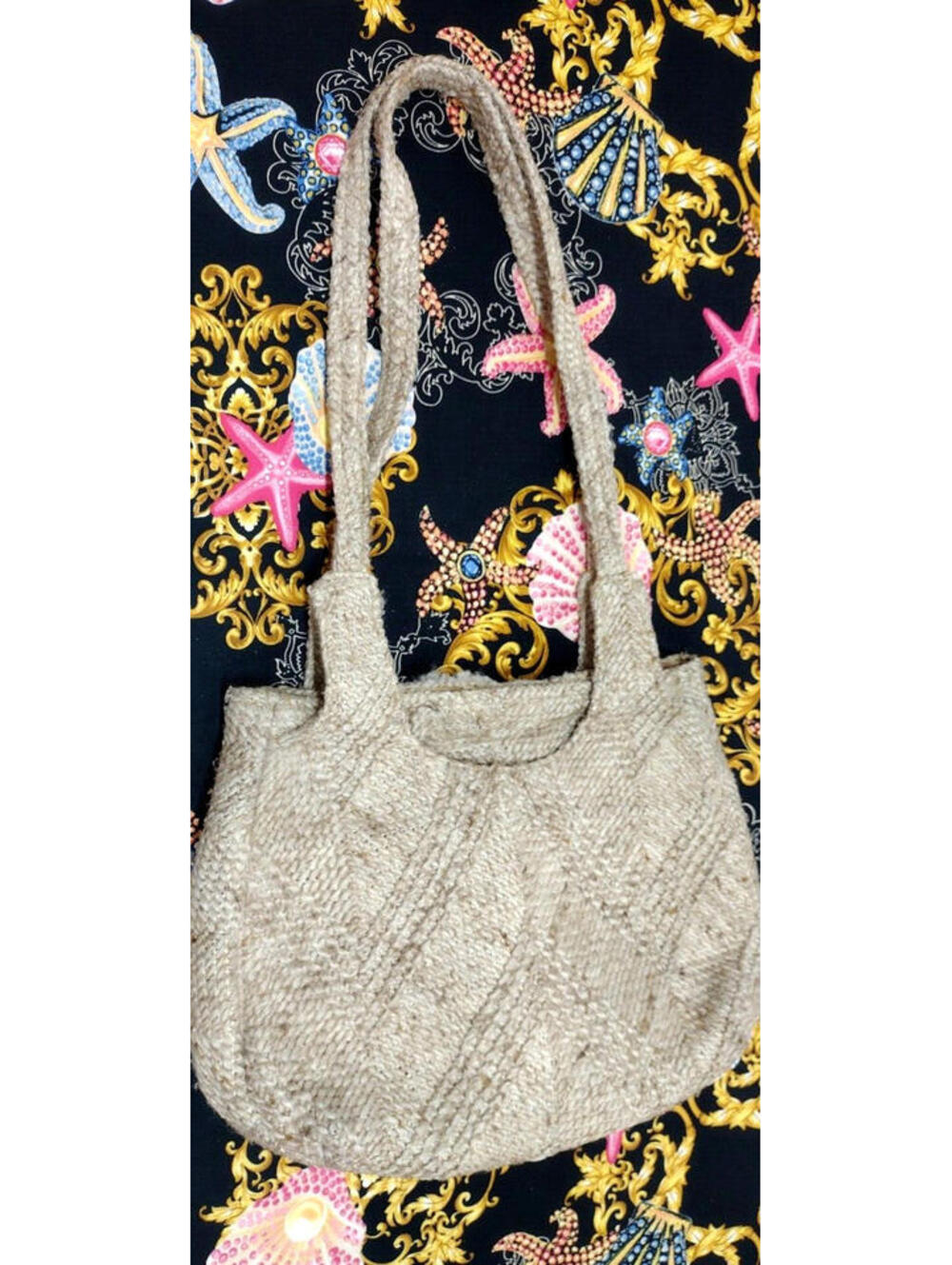 70s Urban Tapestry Bag Vintage Carpet Purse Boho Handmade Handbag 80s Country - Picture 4 of 16